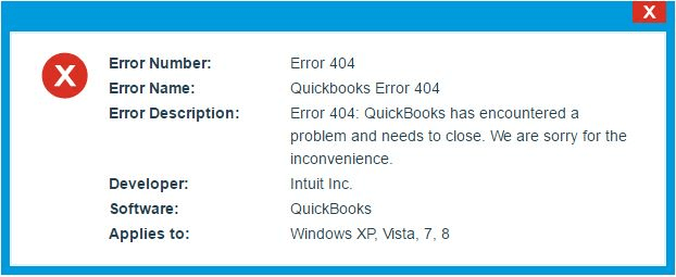 quickbooks error 404