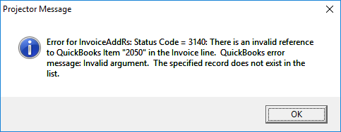 QuickBooks error 3140