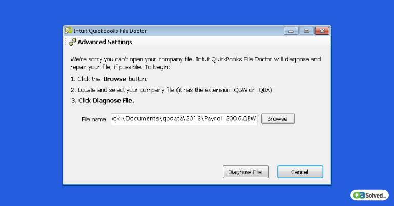 install QuickBooks file doctor