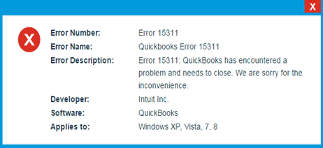QuickBooks Error 15311 QuickBooks Error 15311