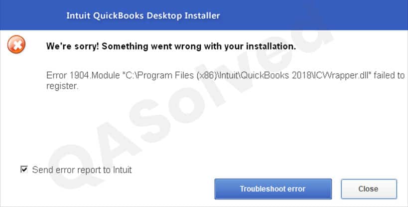 QuickBooks Error Code 1904 