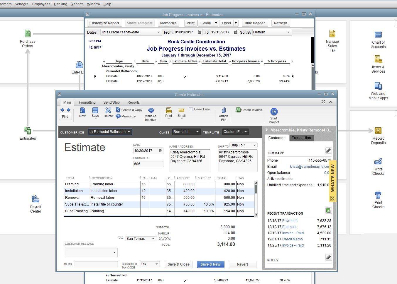 Estimates & Progress Invoicing Estimates & Progress Invoicing