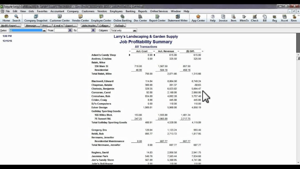 Job Costing in QuickBooks Online Job Costing in QuickBooks Online