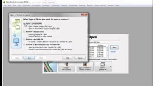 Open QB and the Company file 
