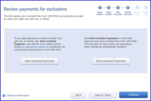 Review payments for exclusions Review payments for exclusions