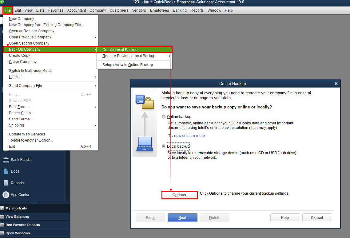 Backup of Current QB version