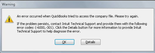 QuickBooks Error 6000 301