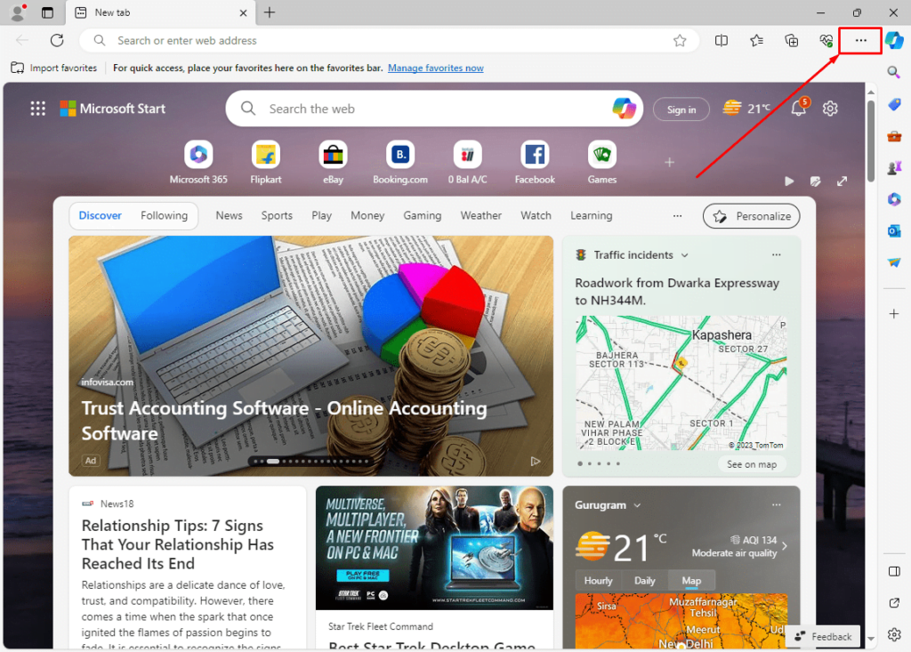 Microsoft Edge Dashboard