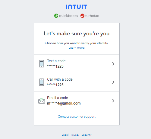 Quickbooks Confirmation Code