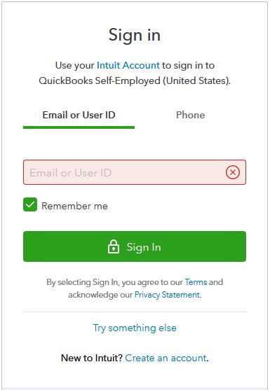 QB Self-Employed Login