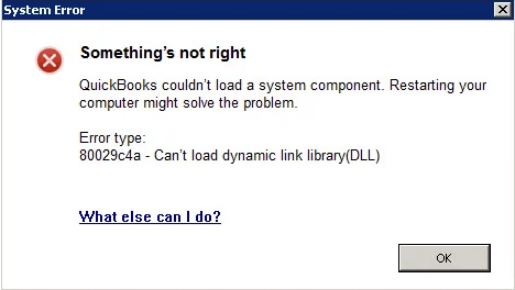 QuickBooks Error 80029c4a Message