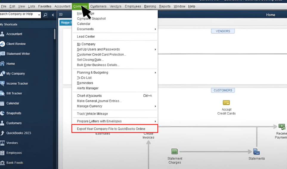 Export Your Company File to QuickBooks Online