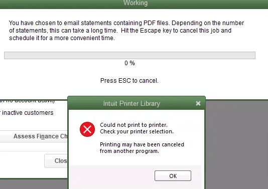 Intuit Printer Library Error