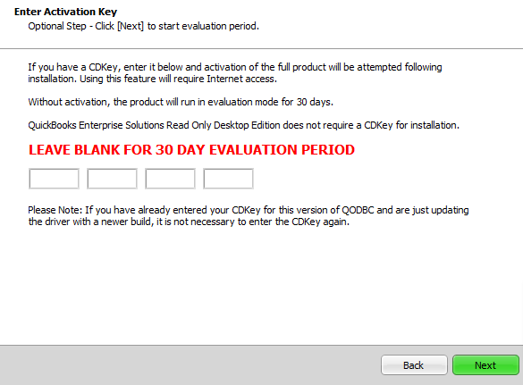 enter activation key