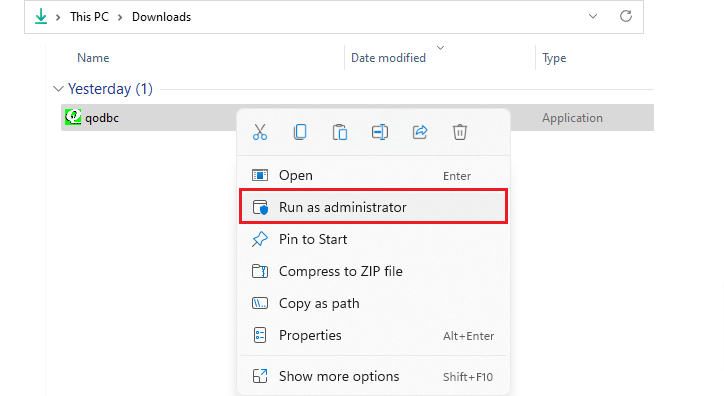 run as administrator