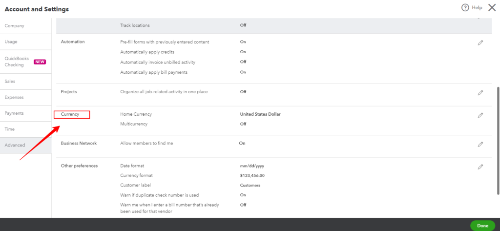 Go to currency in QuickBooks Desktop