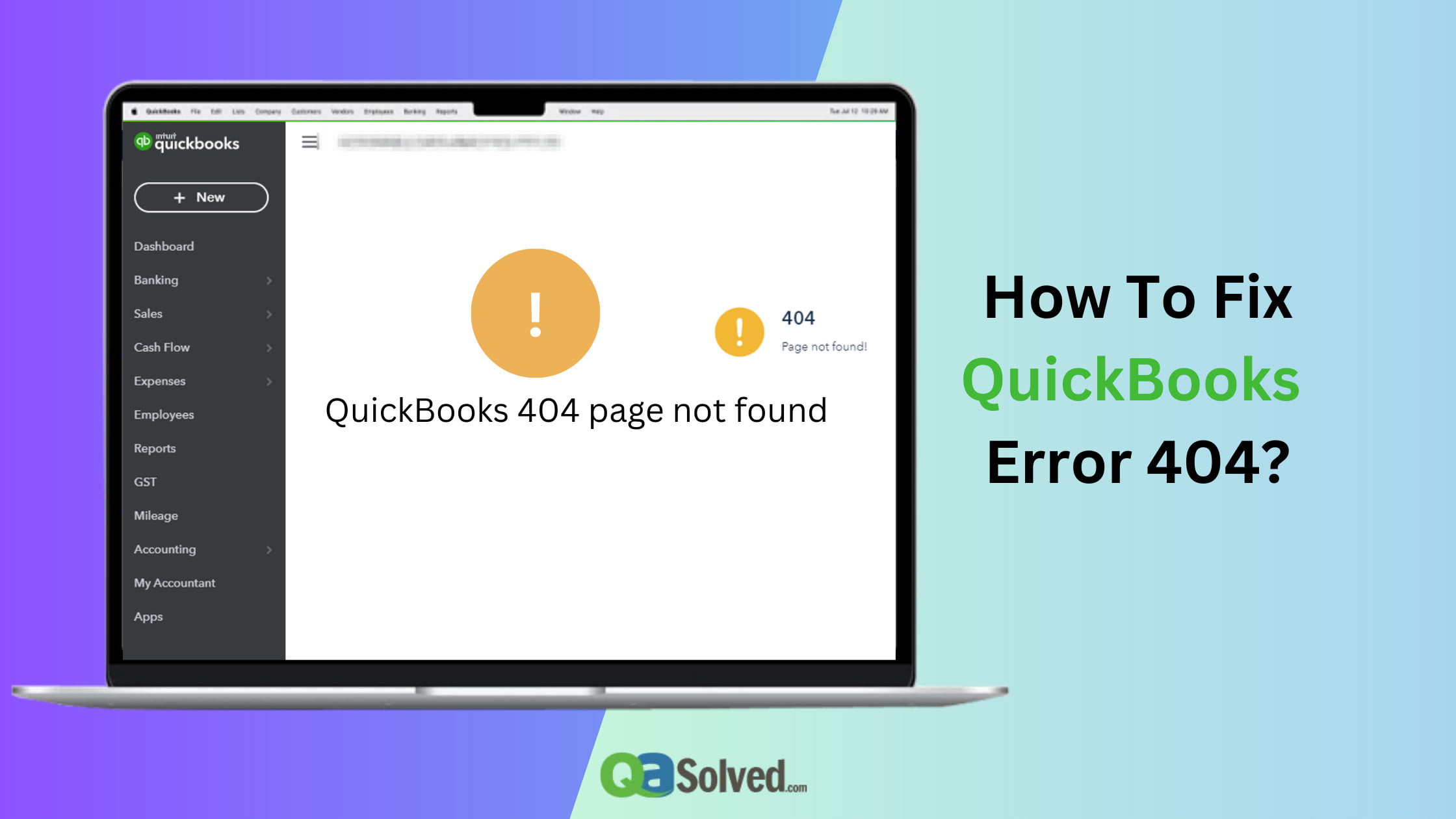 QuickBooks Error 404