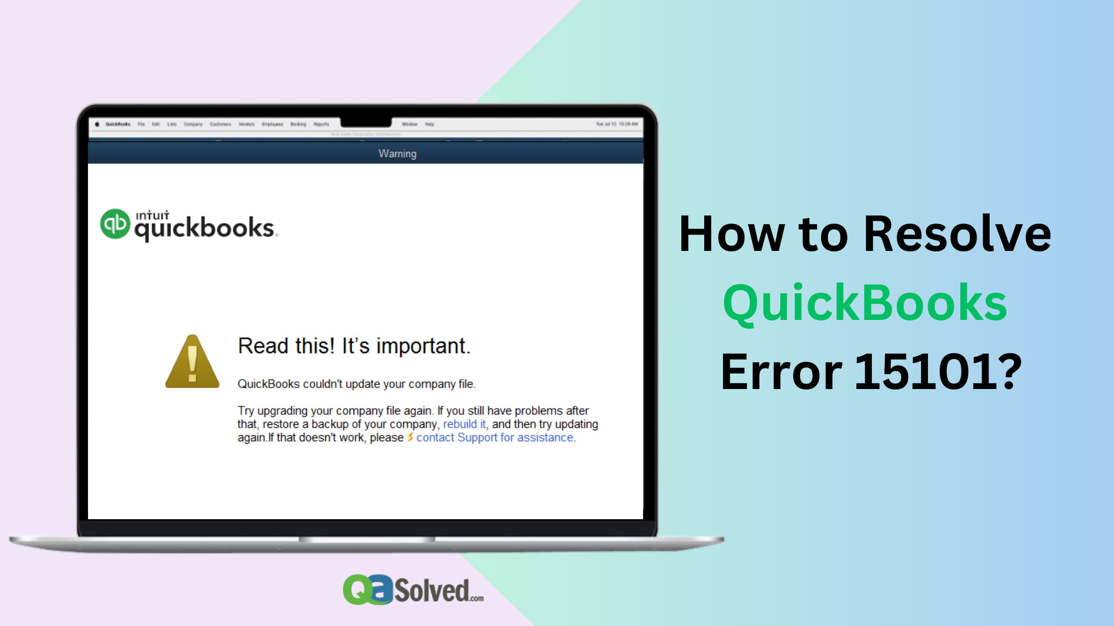 QuickBooks Error 15101