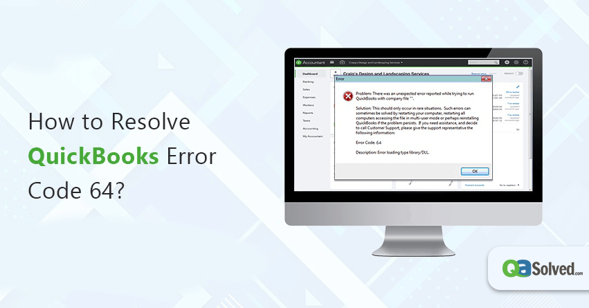 quickbooks error code 64