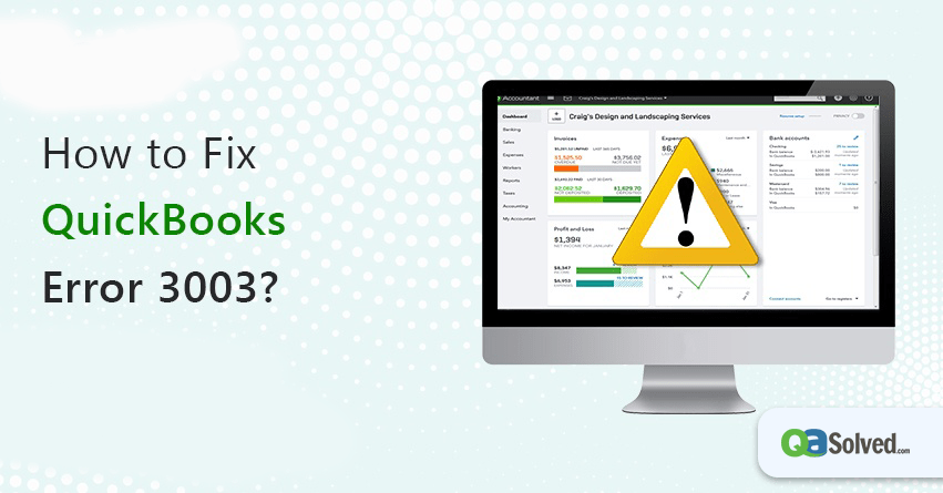 quickbooks error 3003