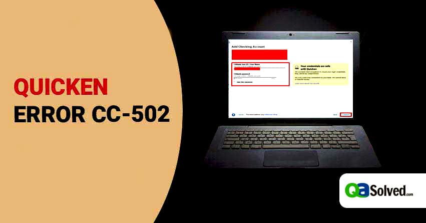 quicken error cc-502