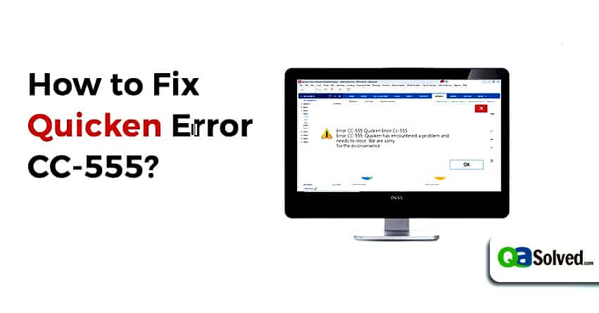 quicken error cc-555