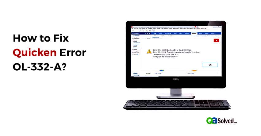 quicken error ol-332-a