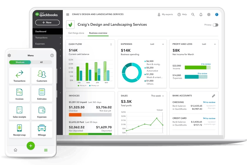 QuickBooks Dashboard