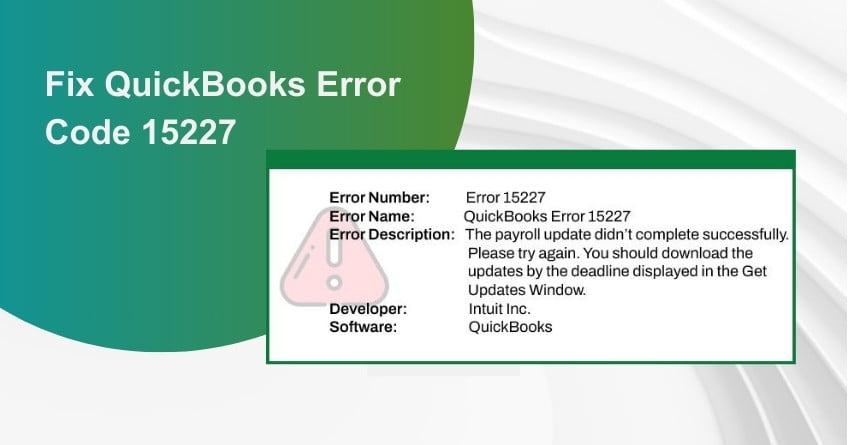QuickBooks Error 15227