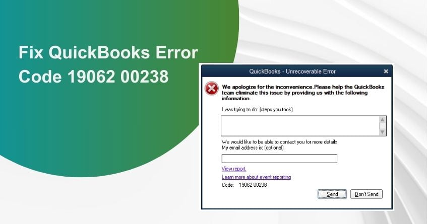 QuickBooks Error Code 19062 00238
