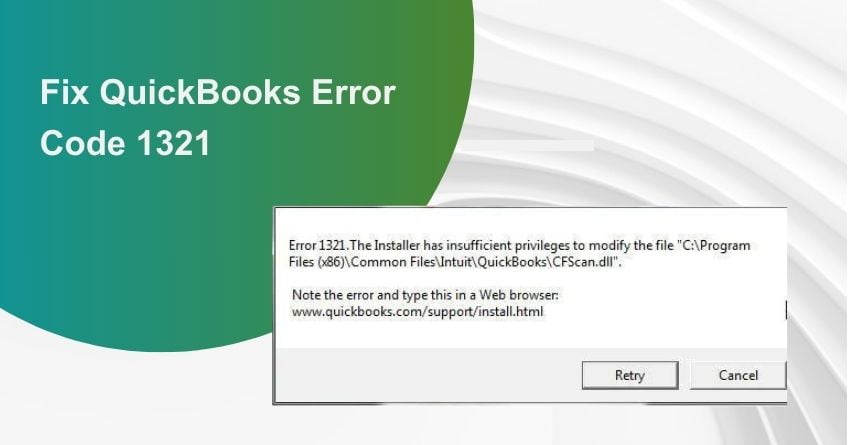 QuickBooks Error Code 1321
