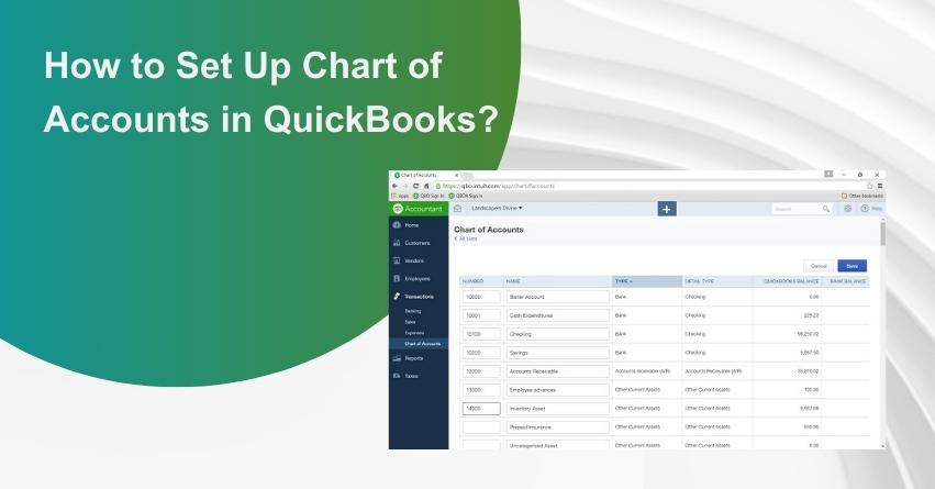 Chart of Accounts in QuickBooks