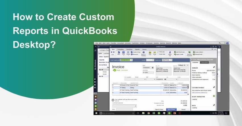 Custom Reports in QuickBooks