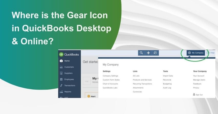Gear Icon in QuickBooks