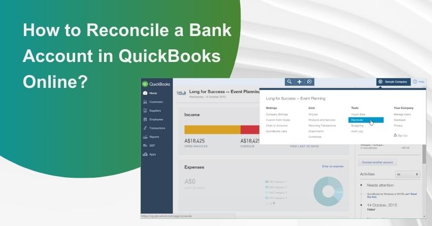 Reconcile Bank Account in QuickBooks Online