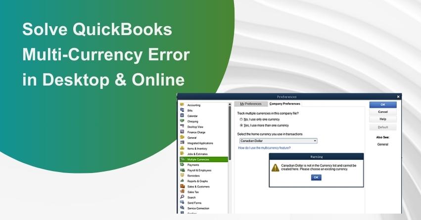 QuickBooks Multi-Currency Error