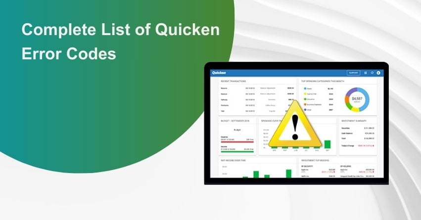 Quicken Error Codes