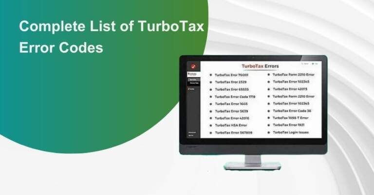 TurboTax Error Codes