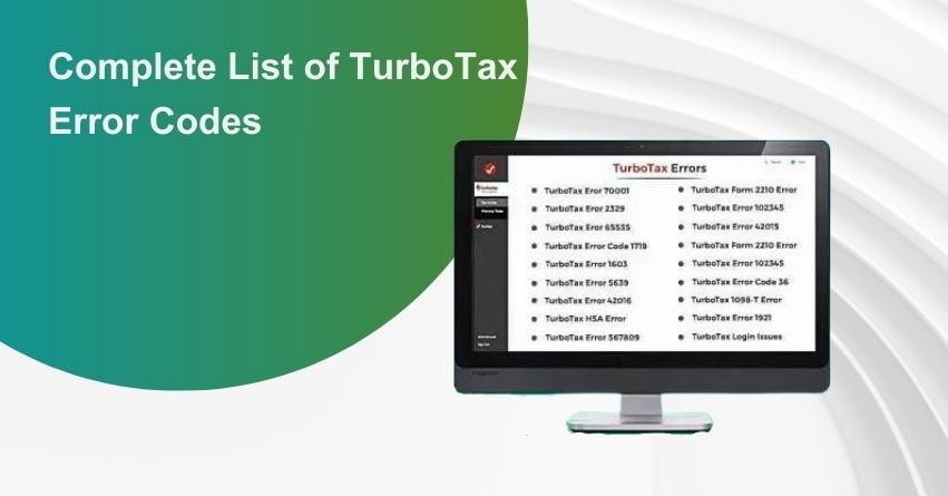 TurboTax Error Codes