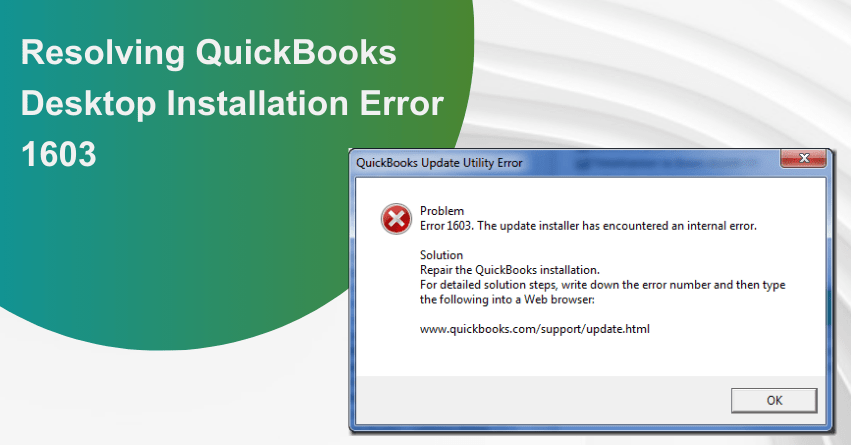 QuickBooks Desktop Installation Error 1603